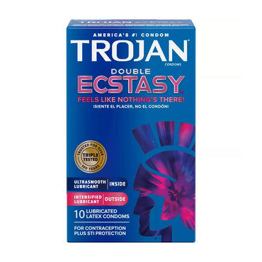 Trojan Double Premium Latex Condoms - 10 Ea