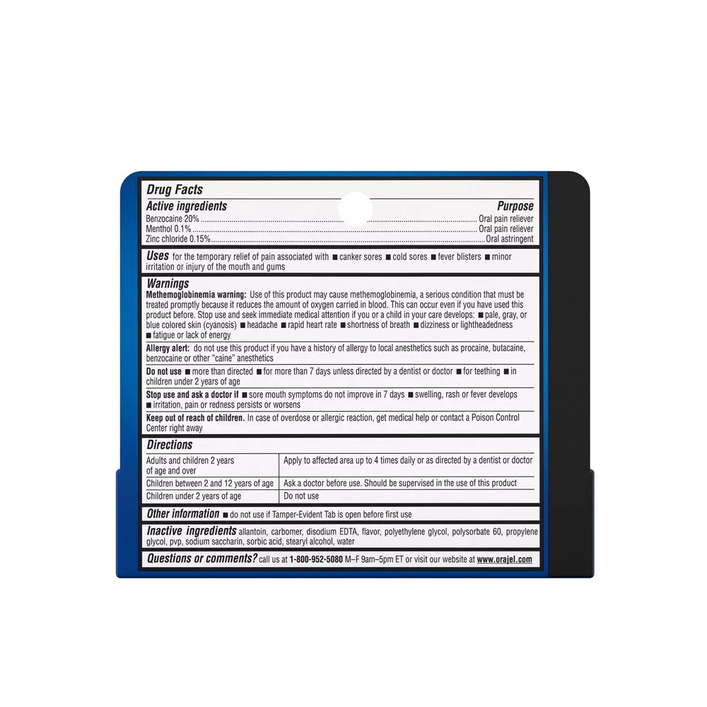 Orajel Mouth Sore Medicine Gel, Fast Mouth Sore Relief, 0.42 Oz