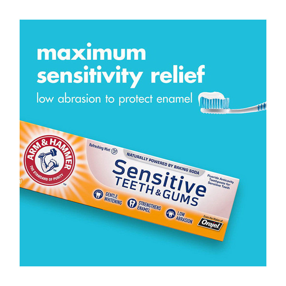 Arm & Hammer Sensitive Teeth Anticavity Fluoride Toothpaste, Refreshing Mint, 4.5 Oz