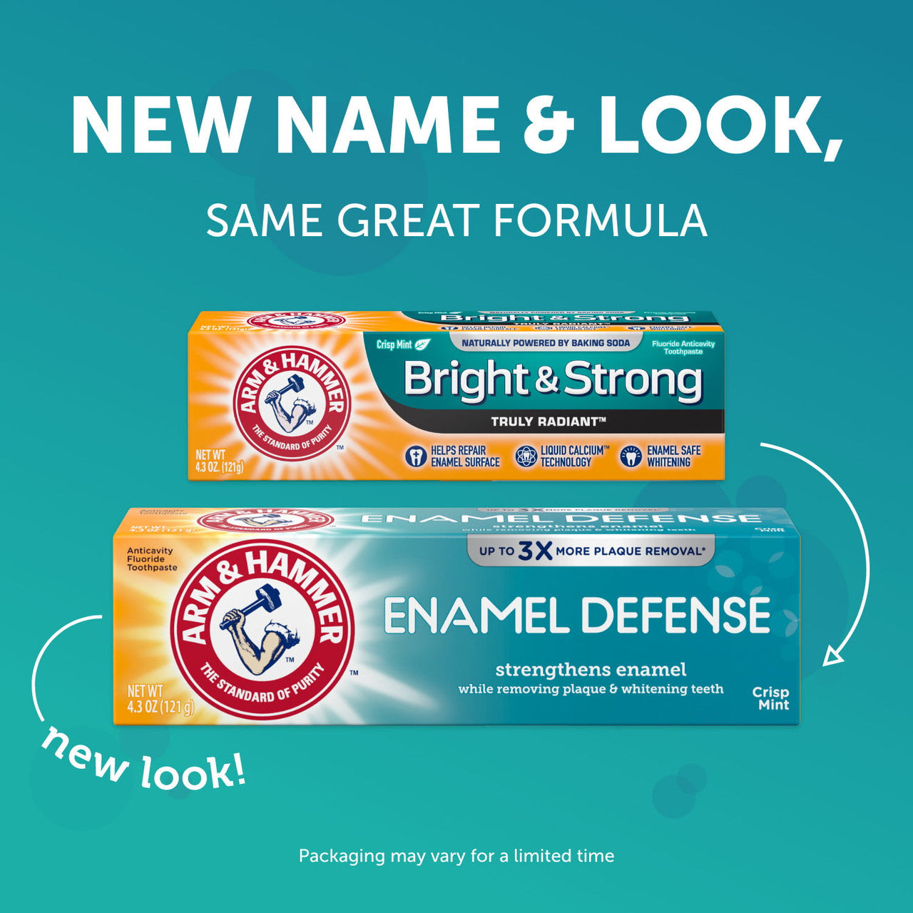 Arm & Hammer Crisp Mint Enamel Defense Fluoride Toothpaste - 4.3 oz