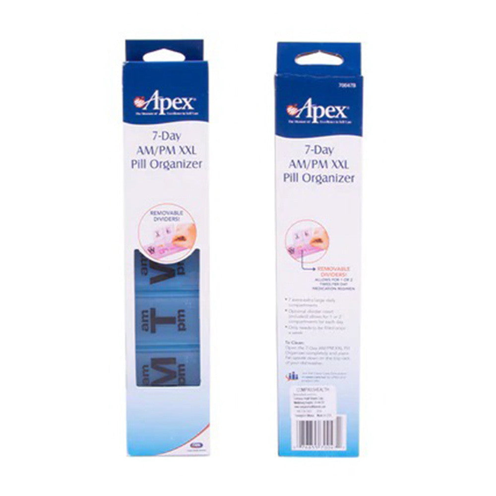 Apex 7-Day Pill Orgnizer Am And Pm, Xxl - 1 Ea