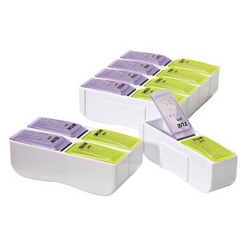 Apex 7 Day AM/PM Detach N Go Pill Organizer, 1 Ea