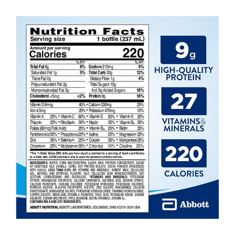Ensure Nutritious Original Nutrition Creamy Milk Chocolate Shake, 8 oz, 6