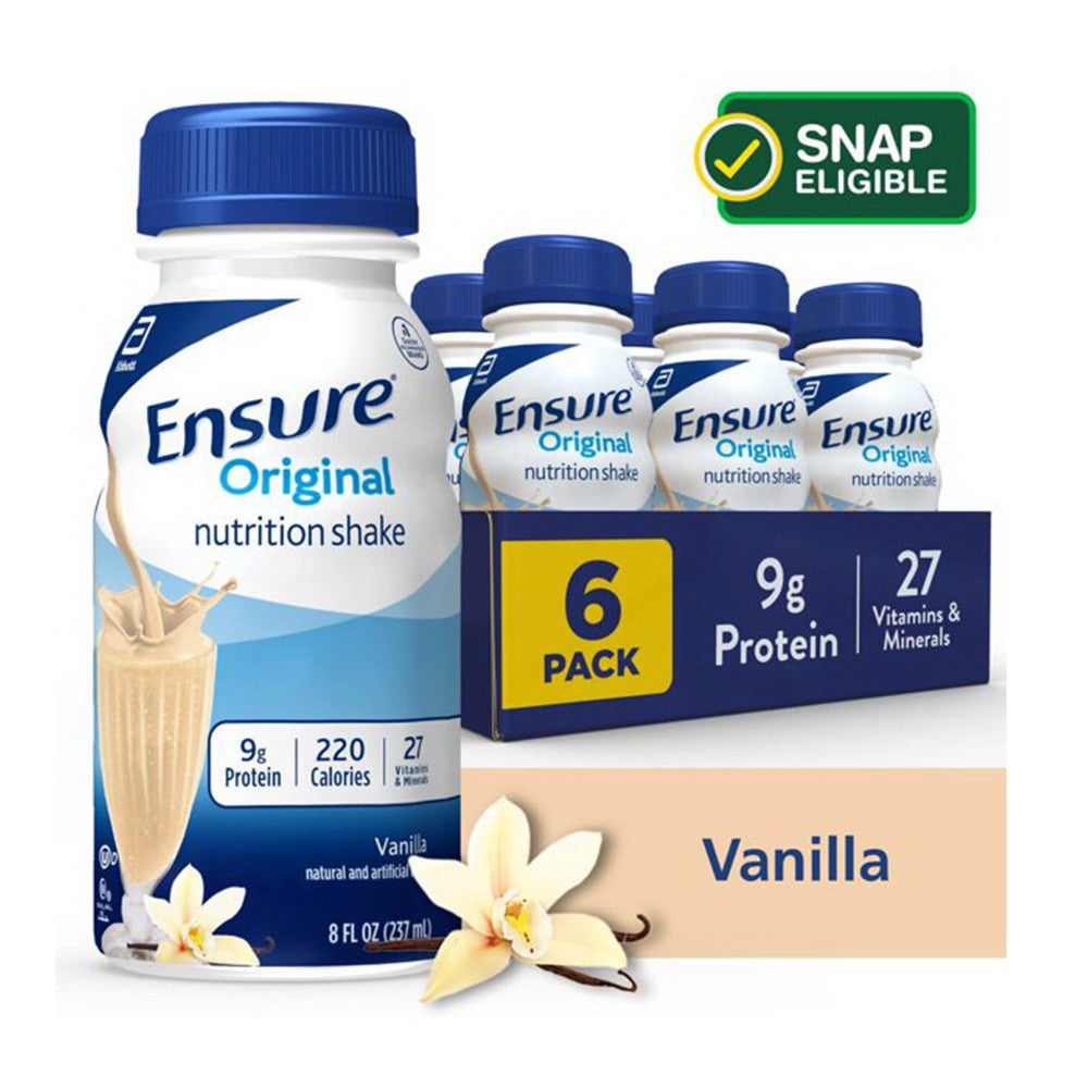 Ensure Complete Balanced Nutrition Drink Vanilla, 8 Oz, 6 Pack