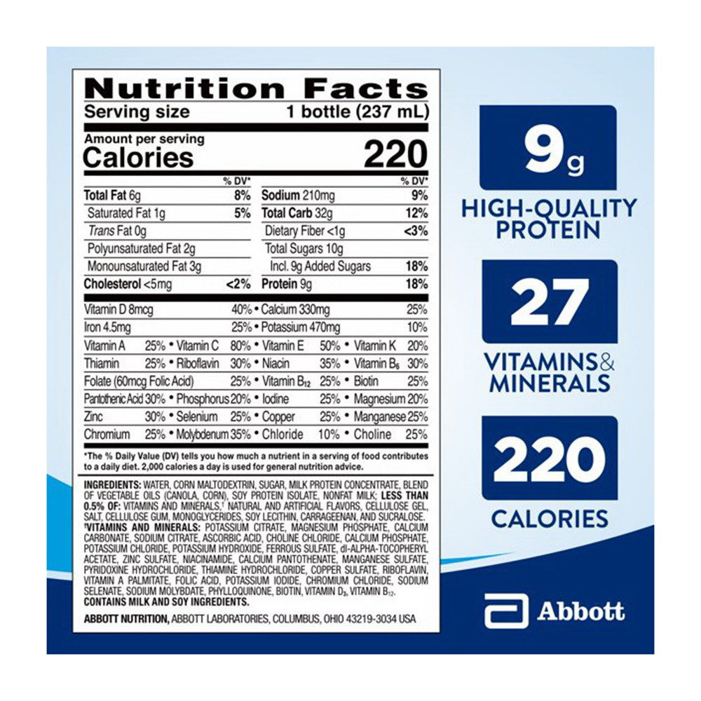 Ensure Complete Balanced Nutrition Drink Vanilla, 8 Oz, 6 Pack