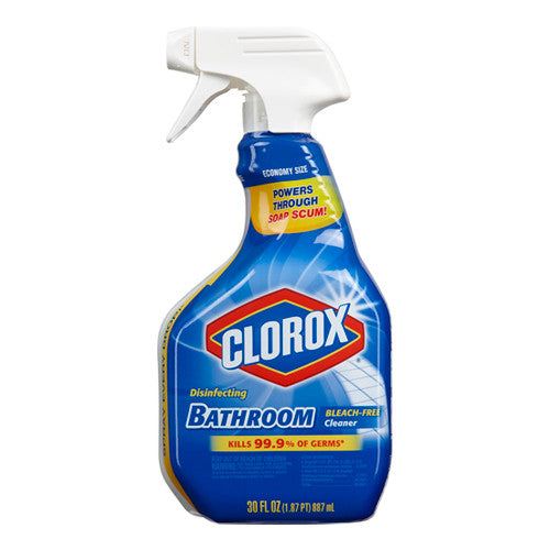 Clorox Disinfecting Bleach Free Bathroom Cleaner, 30 Oz, 9 Ea