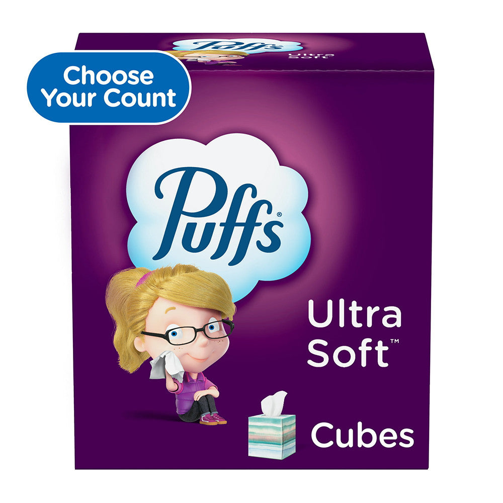 Puffs Lotion Free Ultra Soft And Strong Facial Tissues, 56 Ct