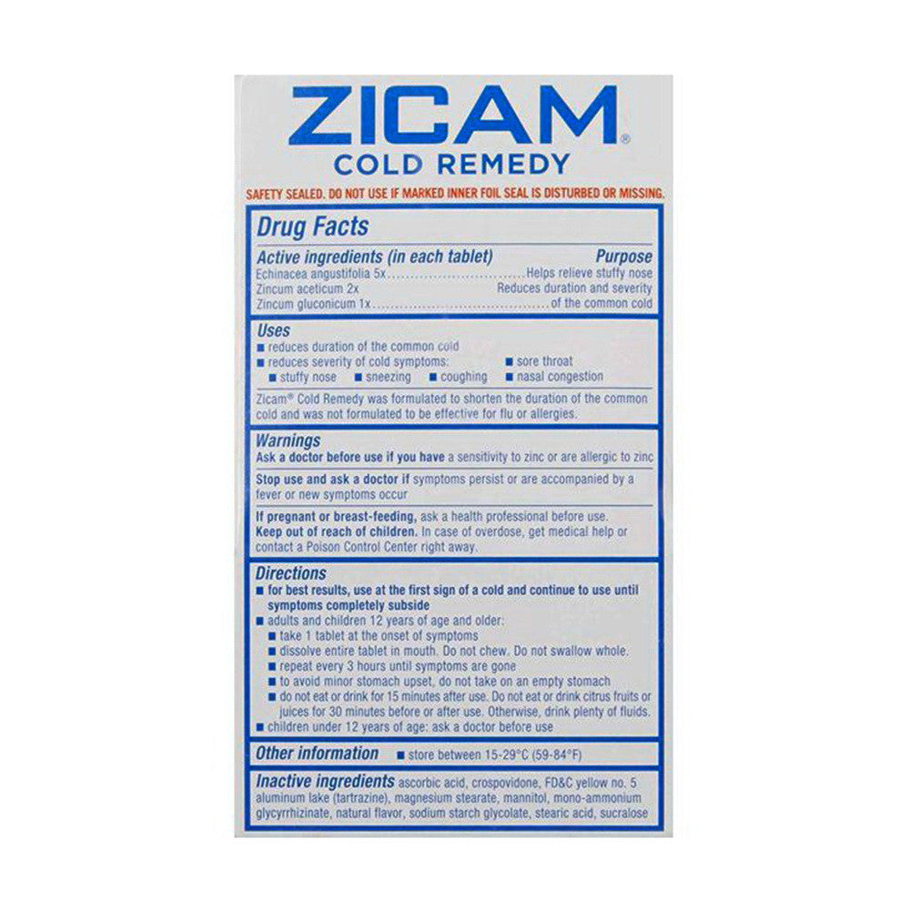 Zicam Cold Remedy Rapid Melts With Echinacea Tablets, Lemon Lime, 25 Ea