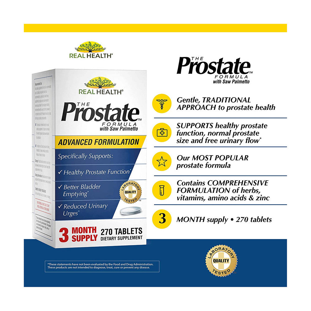 Real Health Prostate Formula Tablets With Saw Palmetto - 270 Ea