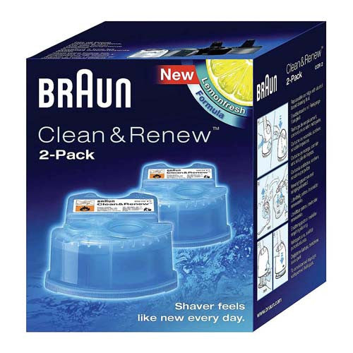 Braun Syncro Shaver System Clean And Renew Refill Cartridges, CCR2, 2 Ea/Pack