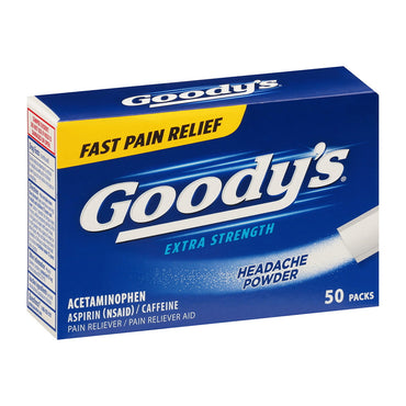 Goodys Extra Strength Headache and Pain Relief Powder Aspirin 50 Count, 1 Ea