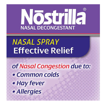 Nostrilla 12 Hour Nasal Decongestant Spray - 0.5 Oz