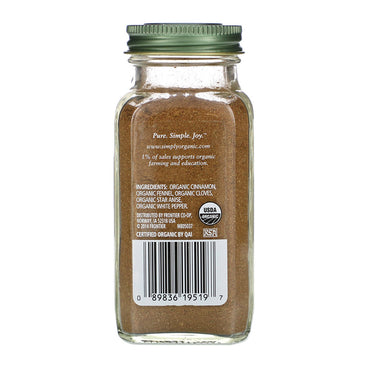 Simply Organic Five Spice Powder, 2.01 Oz