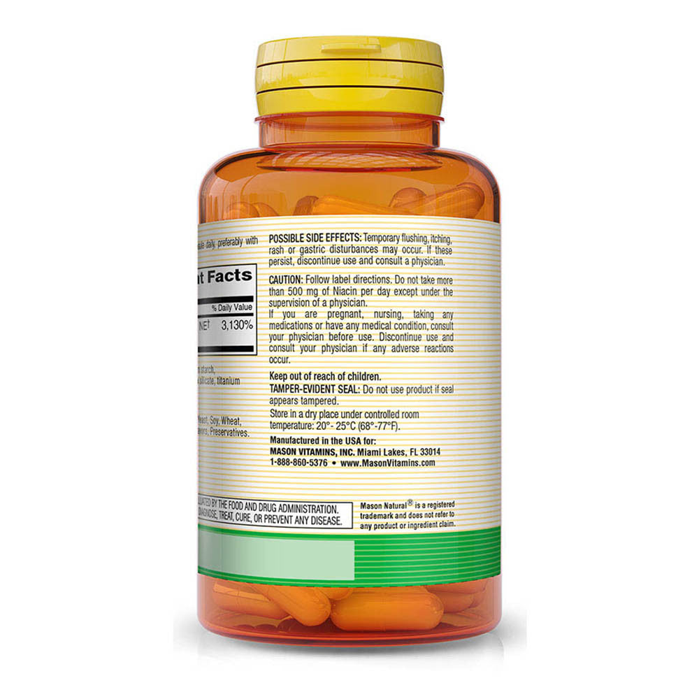 Mason Natural Niacin 500 Mg Extended Release Capsules - 60 Ea