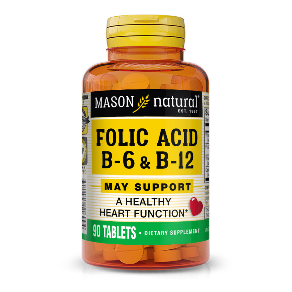 Mason Natural Folic Acid B-6 And B-12 Tablets - 90 Ea