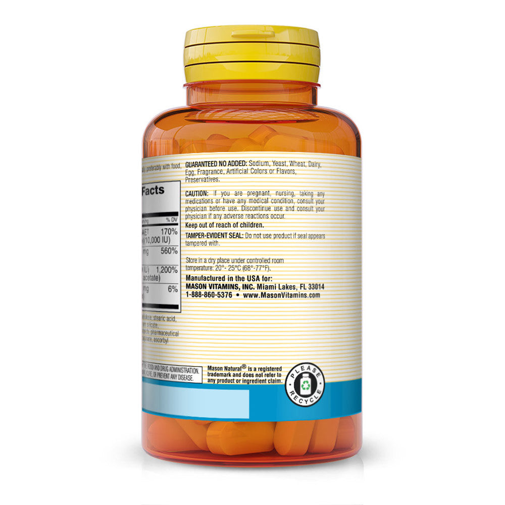 Mason Natural E-400, C-500 And Beta Carotene Antioxidant Tablets - 60 Ea