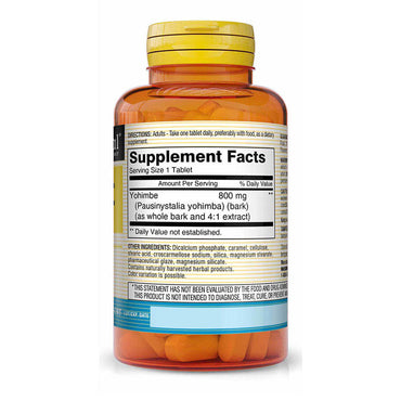 Mason Natural Super Strength Yohimbe 800 Mg For Sexual Health Tablets - 30 Ea