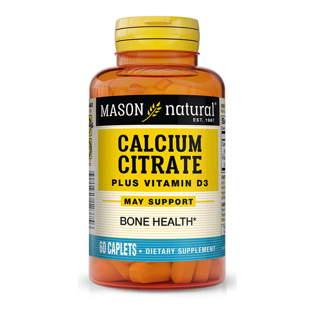 Mason Natural Calcium Citrate With Vitamin D3 Caplets - 60 Ea