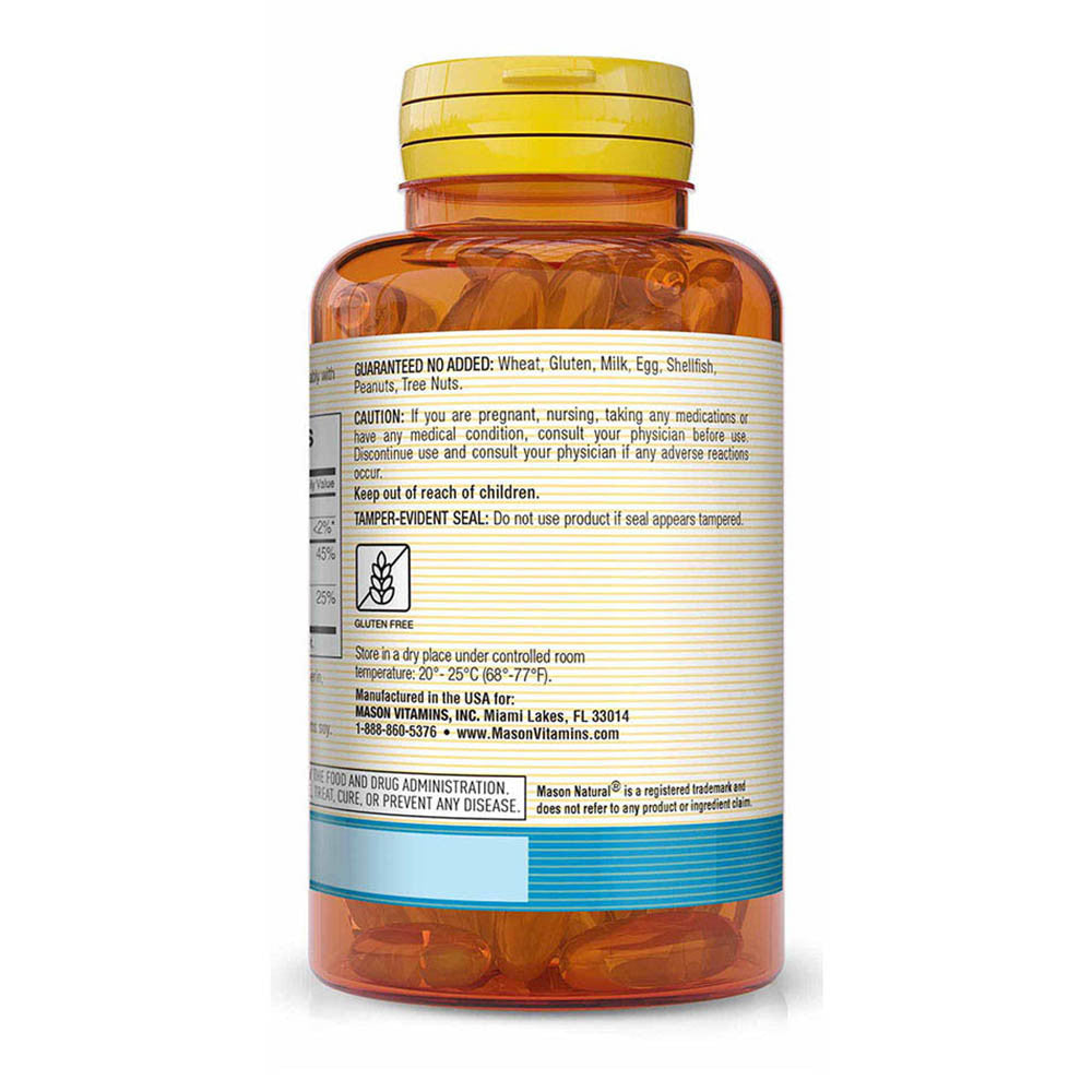 Mason Liquid Calcium 1200 Mg With Vitamin D Calcium Supplement Softgels - 60 Ea