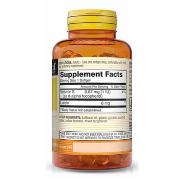 Mason Natural Lutein 6Mg Antioxidant Softgels, Cholesterol Free, 60 Ea