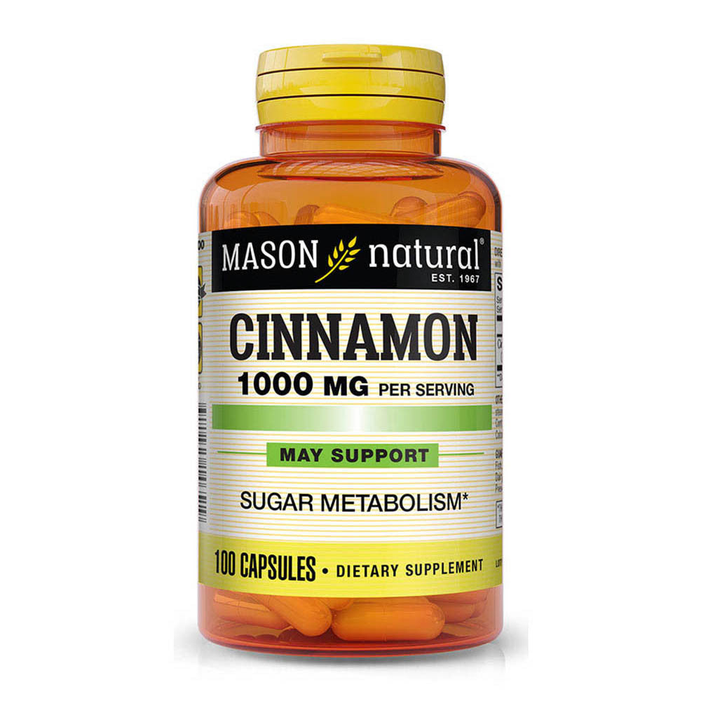 Mason Natural Cinnamon 1000 Mg Natural Dietary Supplement Capsules, 100 Ea