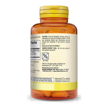 Mason Natural Red Yeast Rice 1200 Premium Herb Capsules, 60 Ea