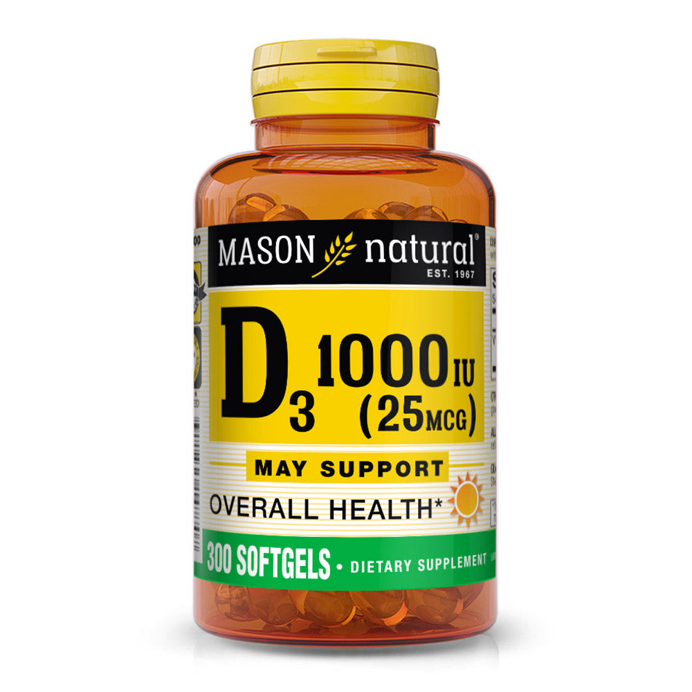 Mason Natural Vitamin D 1000 Iu Dietary Supplement Softgels, #1477 - 300 Ea