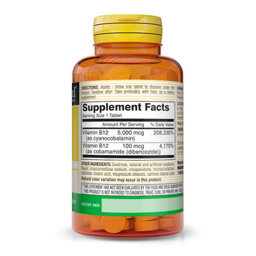 Mason Naturals Vitamin B-12 5000 Mcg Sublingual Tablets - 30 Ea