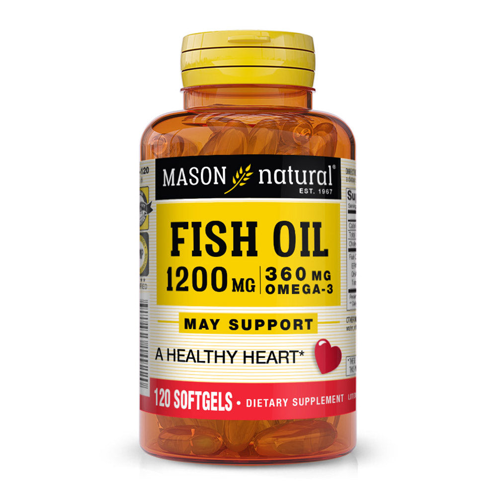 Mason Natural Fish Oil 1200 Mg Omega-3 Softgels - 120 Ea