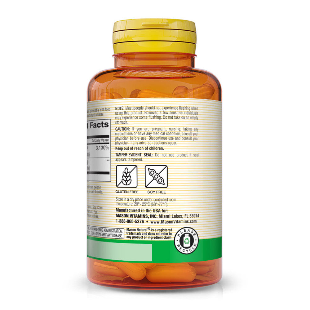 Mason Natural Niacin 500 Mg Inositol Hexanicotinate Flush Free Capsules - 60 Ea