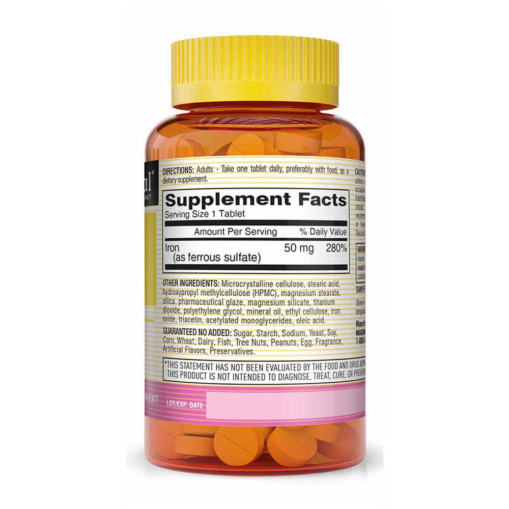 Mason Naturals Iron 50 mg Slow Release Tablets, 60 Ea