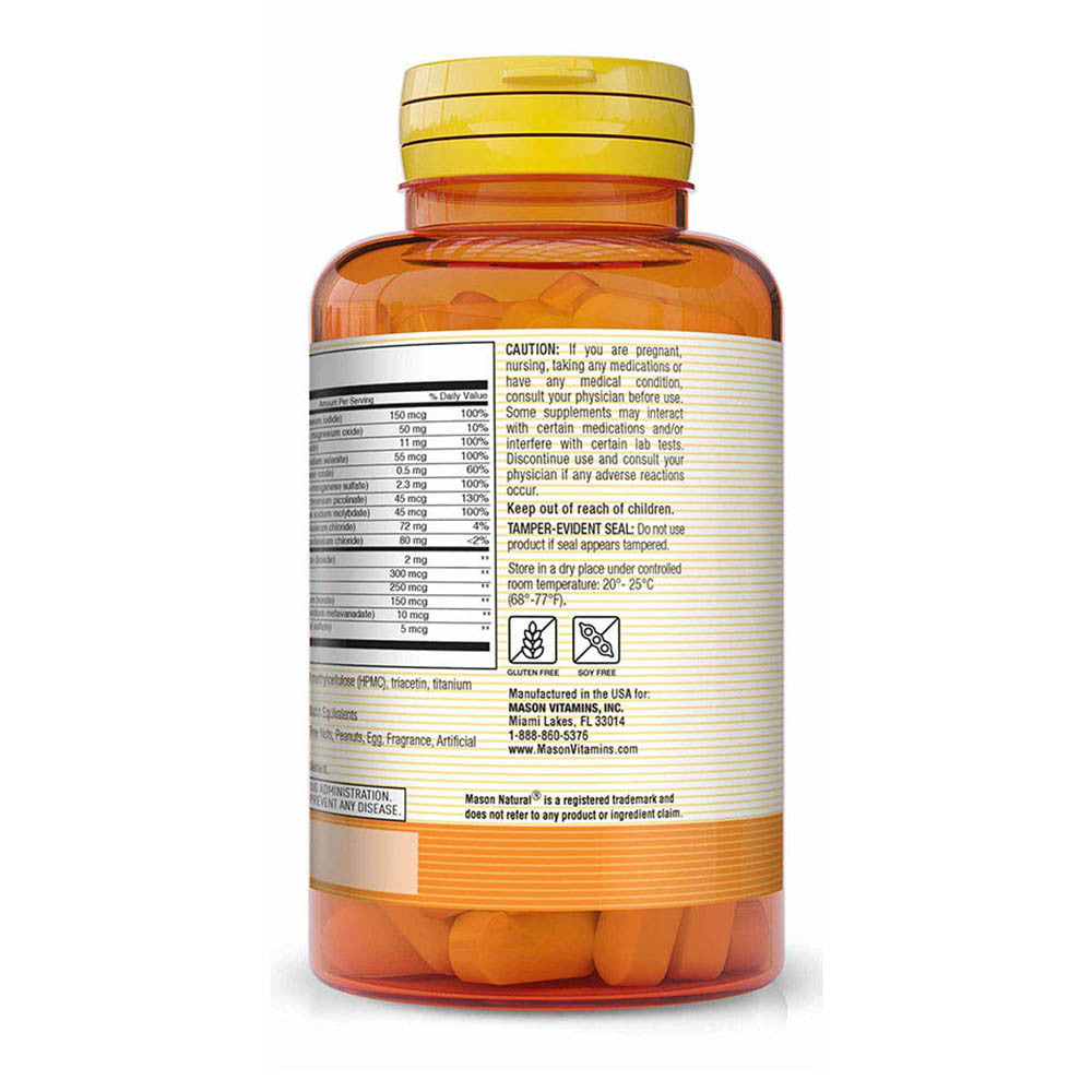 Mason Natural Vitrum 50 Plus Senior Multi Iron Free Tablets Compare To Centrum Silver - 180 Ea