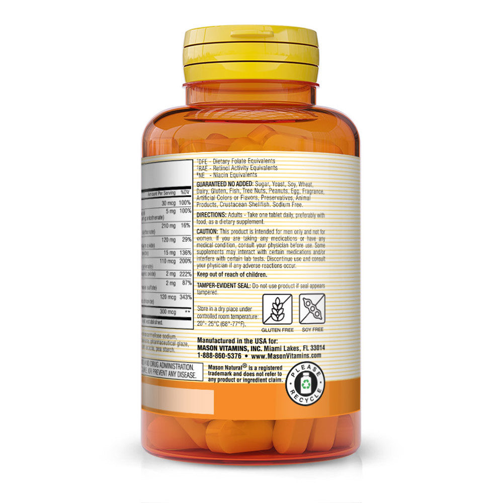 Mason Natural Mens Daily Formula Equivalent To One A Day Mens Brand Tablets - 100 Ea