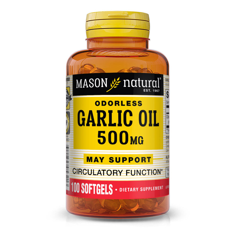 Mason Natural Garlic Oil 500Mg Softgels, Odorless - 100 Ea
