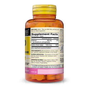 Mason Natural Kelp 150 Mcg Natural Iodine Tablets - 250 Ea