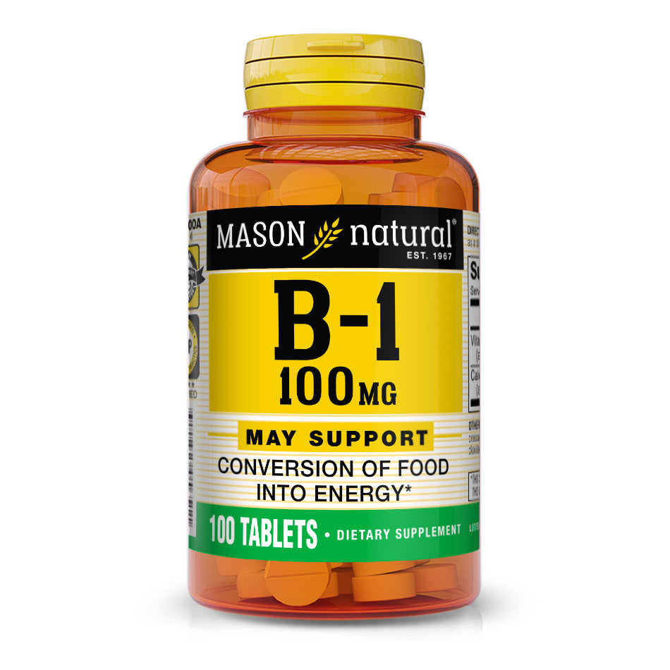 Mason Naturals Vitamin B-1 100 MG tablets, 100 Ea