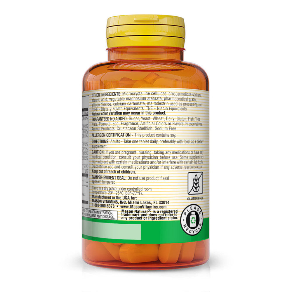 Mason Natural Ultra B-100 Complex Multivitamin Tablets, 100 Ea