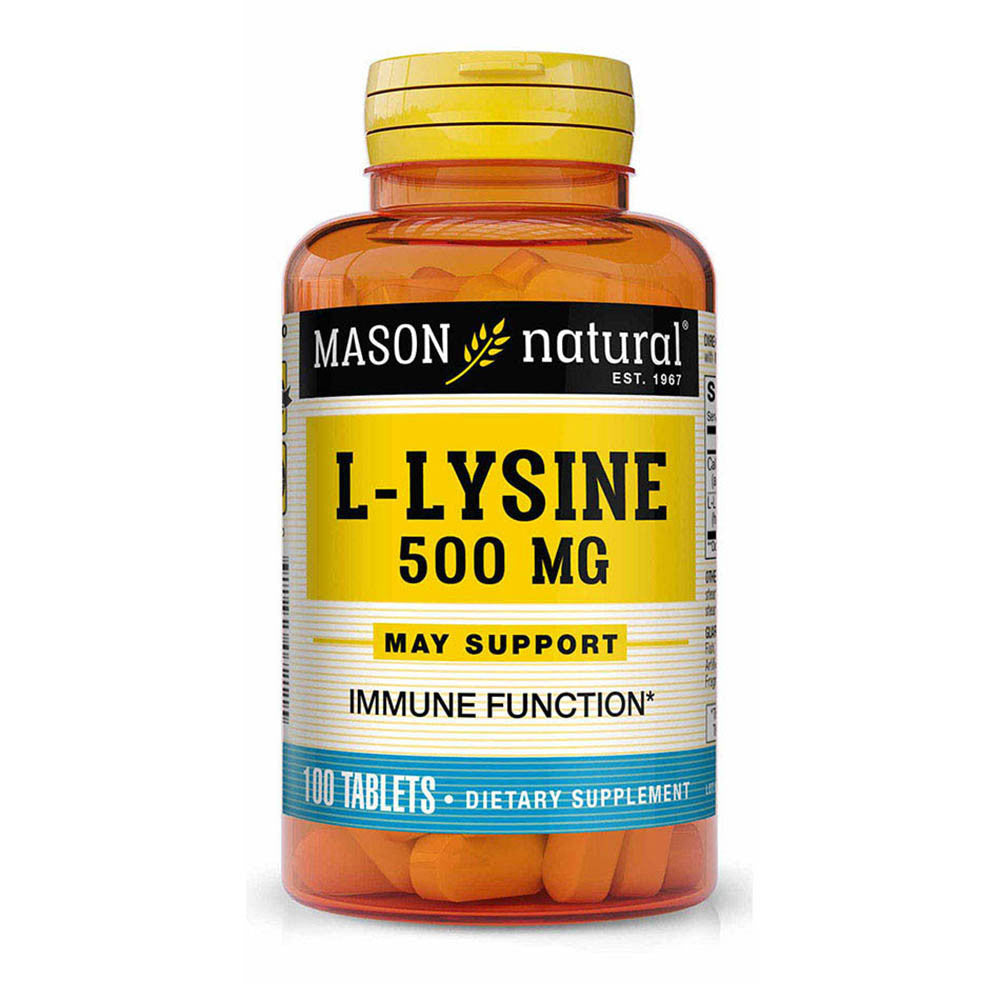 Mason Natural Amino Acid L-Lysine 500 Mg Tablets - 100 Ea
