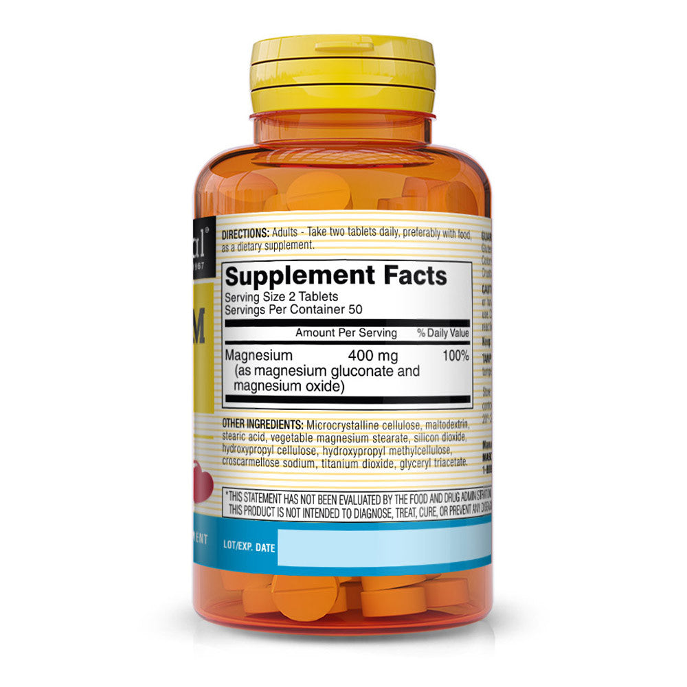 Mason Natural Magnesium 200 Mg Dietary Supplement Tablets - 100 Ea