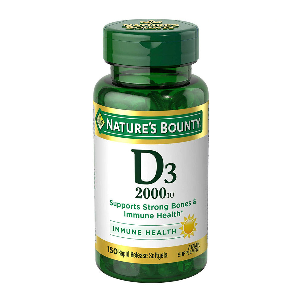 Natures Bounty Vitamin D3 2000 Iu Rapid Release Softgels, 150 Ea