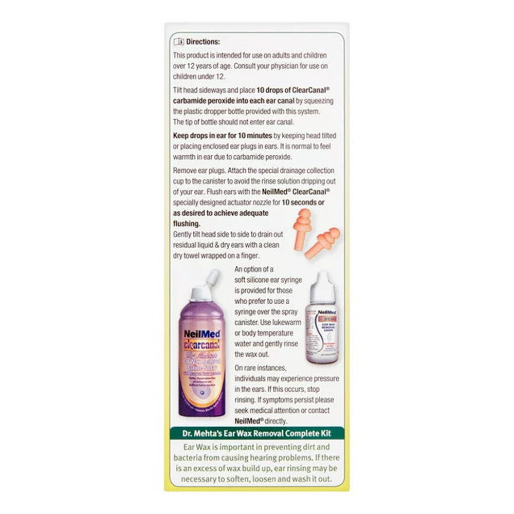 NeilMed Clearcanal Ear Wax Removal Complete kit - 2.5 oz