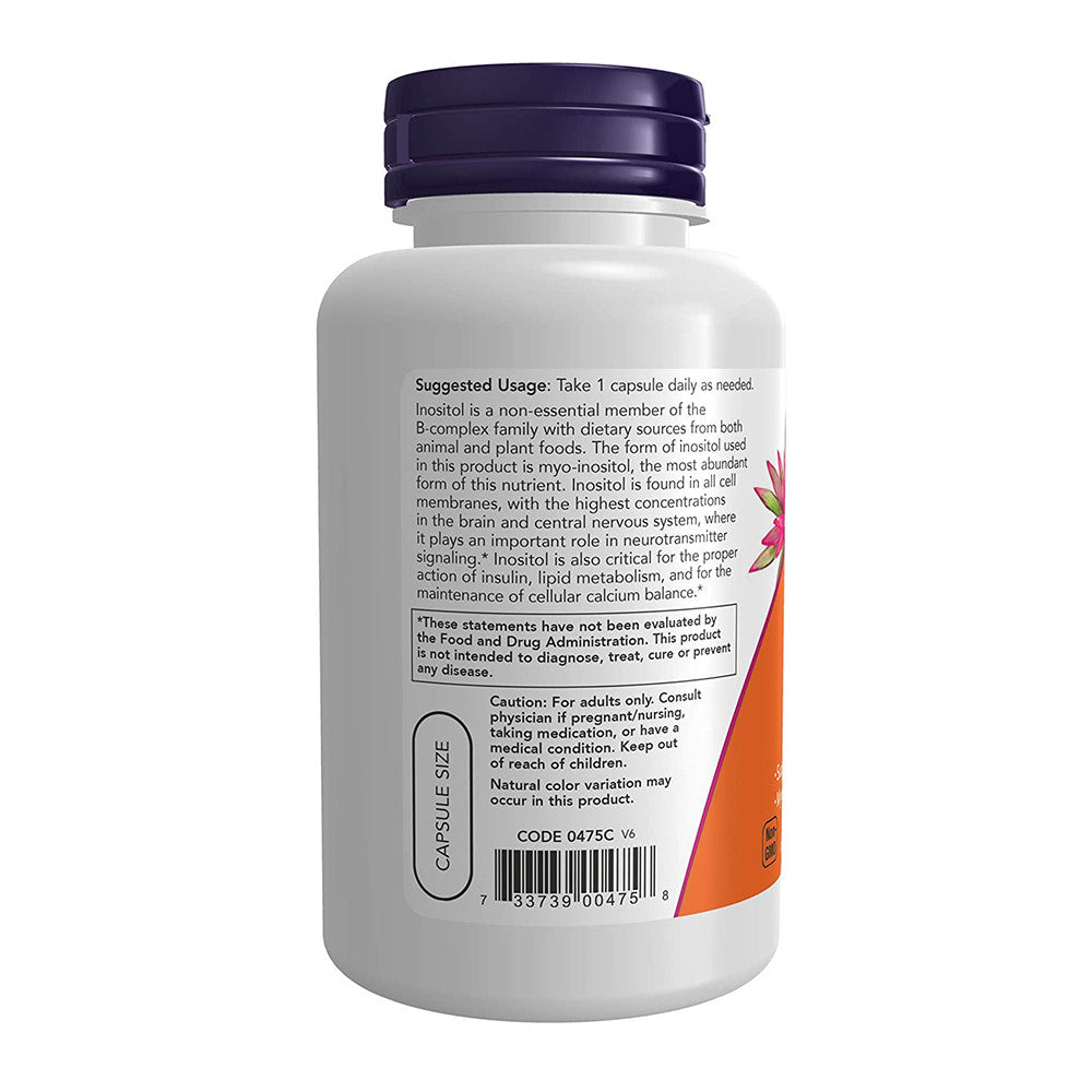 Now Foods Inositol 500 mg Cellular Health Veg Capsules, 100 Ea
