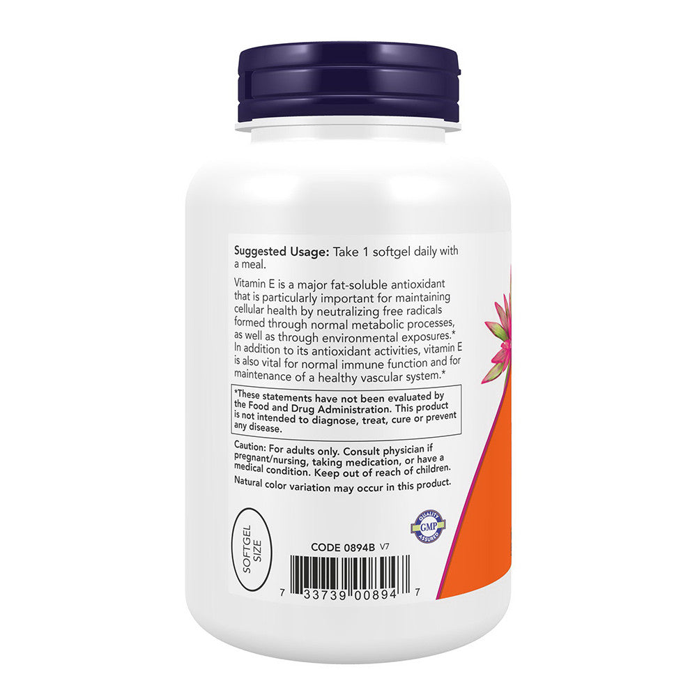 Now Foods Vitamin E Mixed Tocopherols 400 IU Softgels, 250 Ea