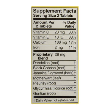 Lydia Pinkham Herbal Tablets To Feel Better During Menstruation And Menopause - 72 Ea