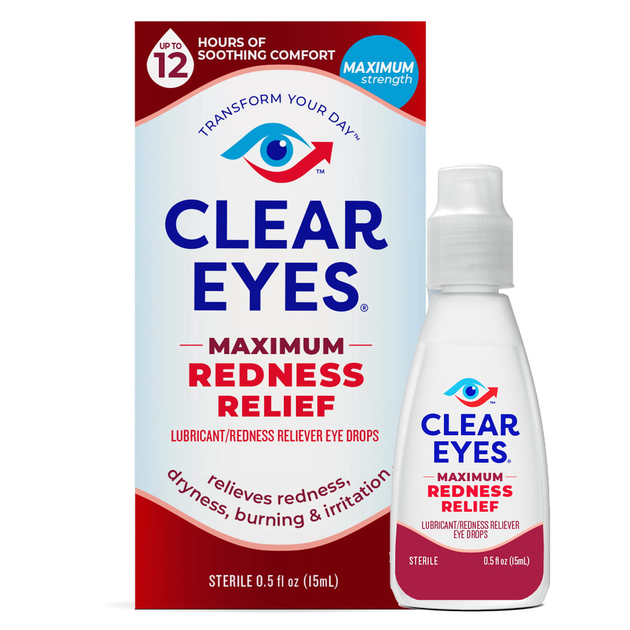 Clear Eyes Maximum Redness Relief Lubricant Eye Drops, 0.5 Oz