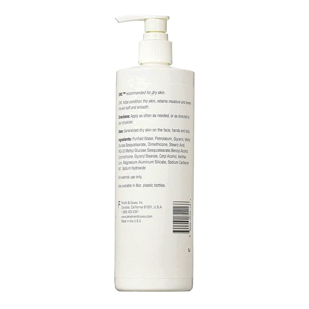 DML Moisturizing Lotion For Dry Skin, Fragrance Free, 16 Oz