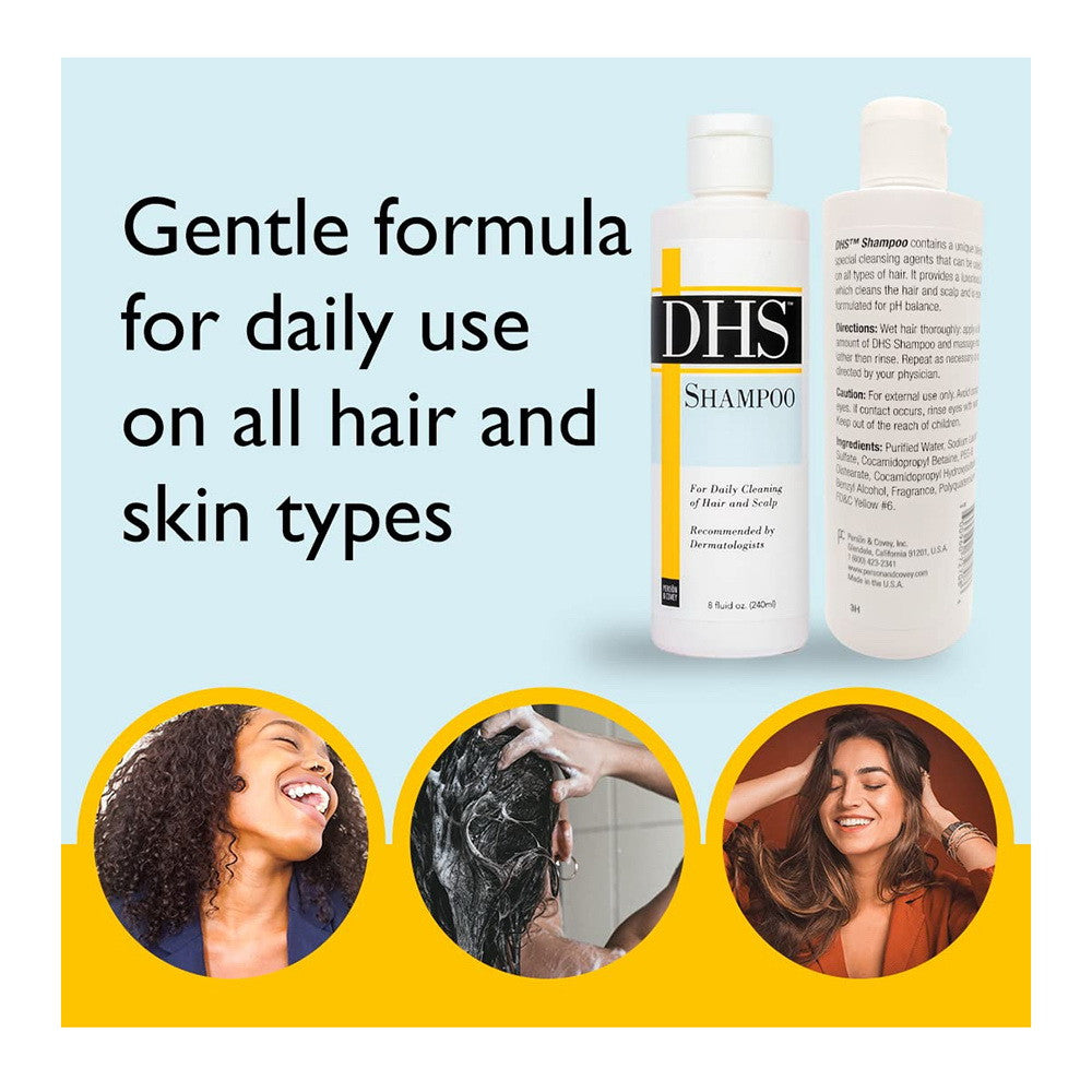 DHS Regular Hair Shampoo For Daily Cleaning Of Hair And Scalp - 8 Oz