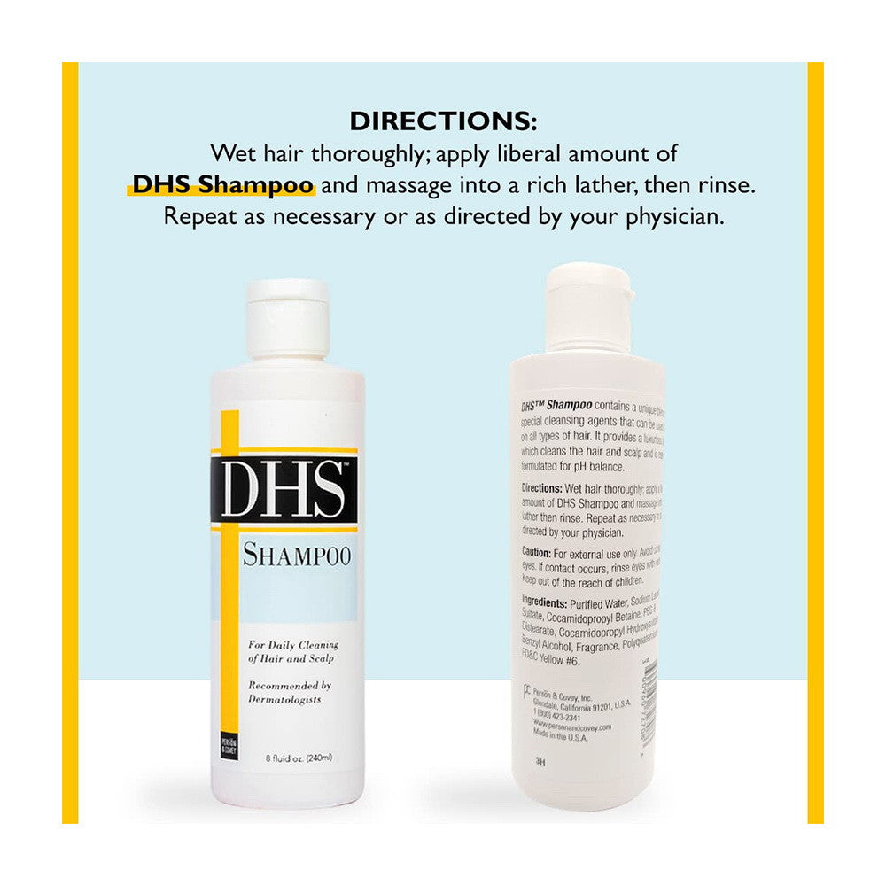 DHS Regular Hair Shampoo For Daily Cleaning Of Hair And Scalp - 8 Oz