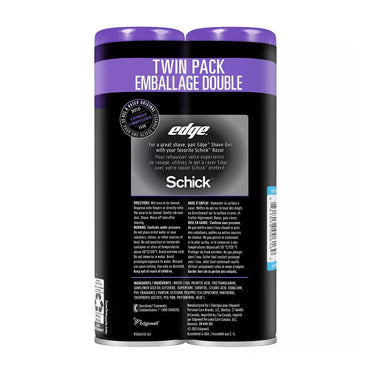 Edge Extra Moisturizing Mens Shave Gel Twin Pack, 14 Oz