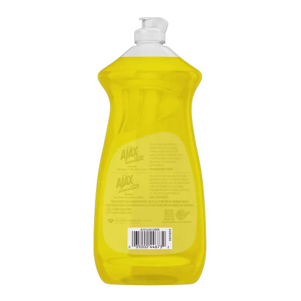 Ajax Dishwashing Liquid Dish Soap Yellow Lemon, 28 Oz